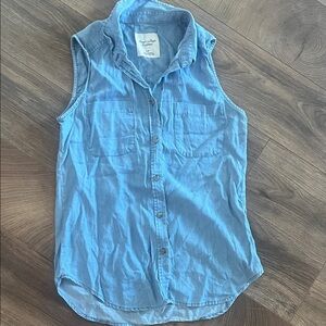 American Eagle Outfitters Blue Denim Shirt
